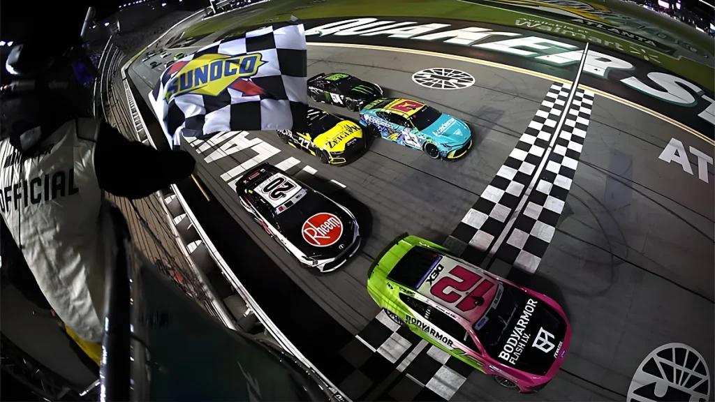 Ryan Blaney vence corrida dramática em atlanta após penalização de Bubba Wallace