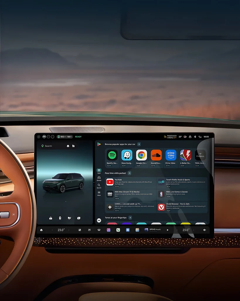 XPENG alarga colaboração com a Google para integrar o Google Play nos cockpits inteligentes