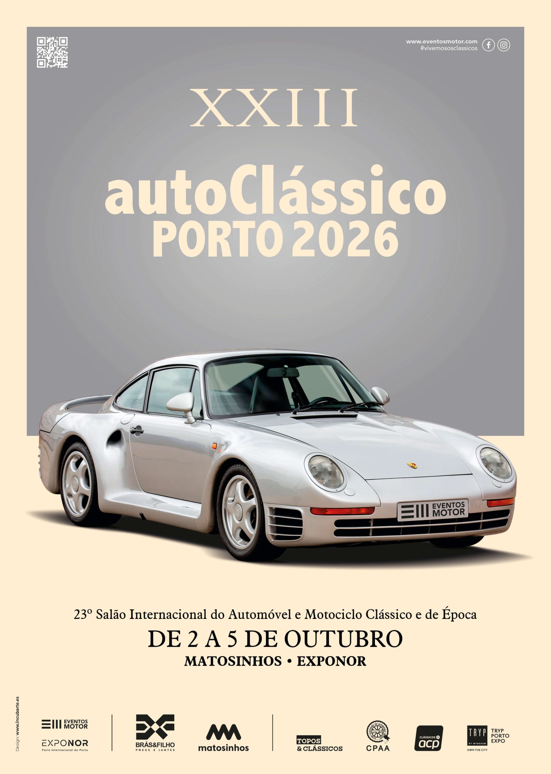 Cartaz oficial do autoClássico Porto 2026.
