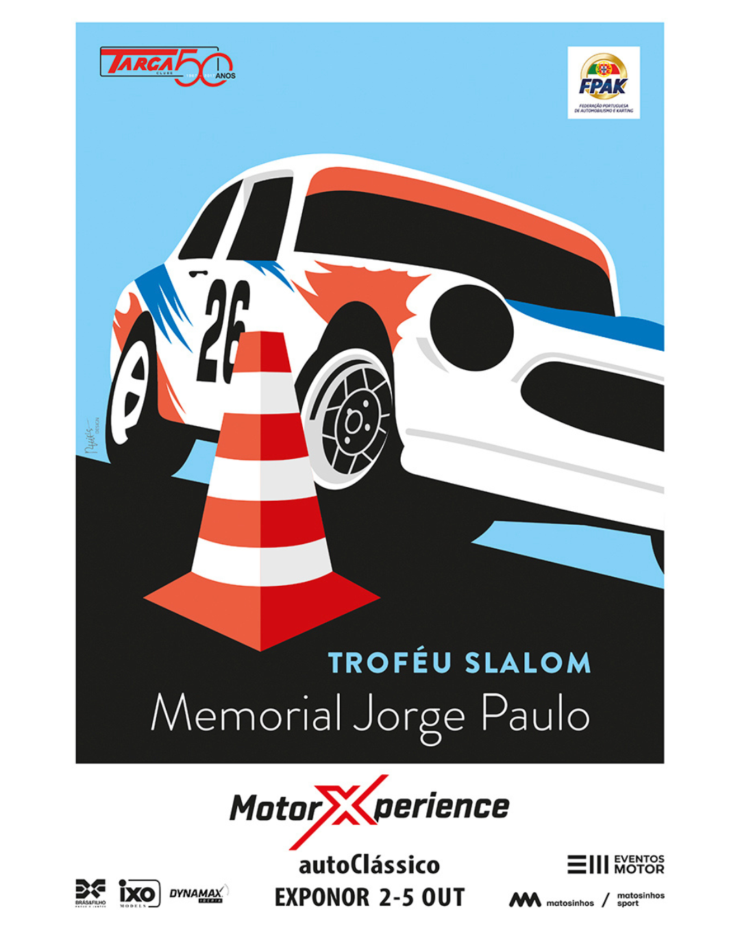 Informação gráfica do slalom divulgada pela organização do MotorXperience 2026.