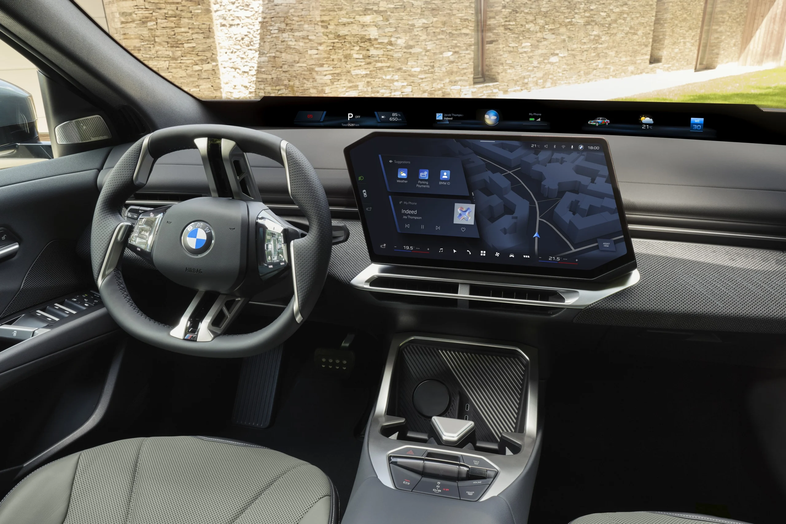 Pormenor do BMW iX4 50 xDrive, da série oficial «Interior e detalhes» da BMW.