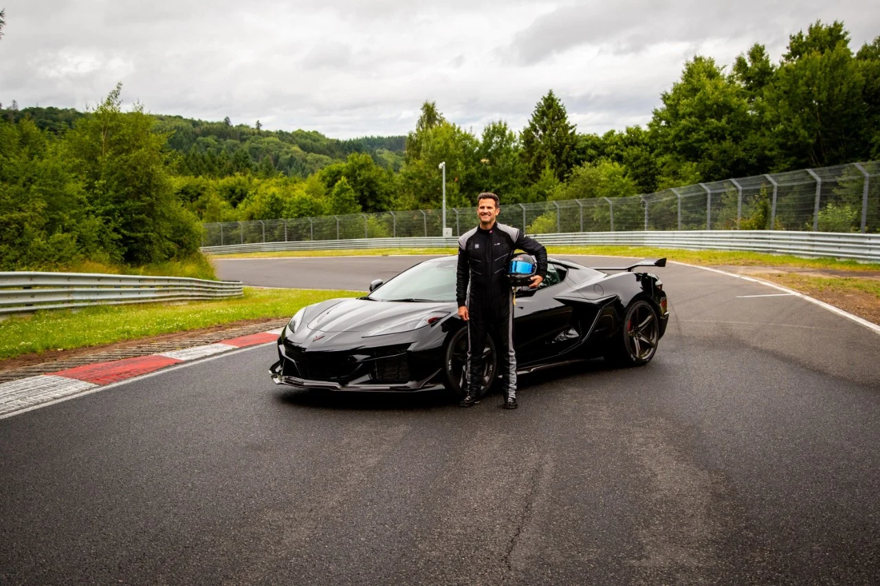 Chevrolet Corvette Z06 no Nürburgring, conduzido por Aaron Link, em imagem oficial da Chevrolet. Não é o hipotético Z06X.