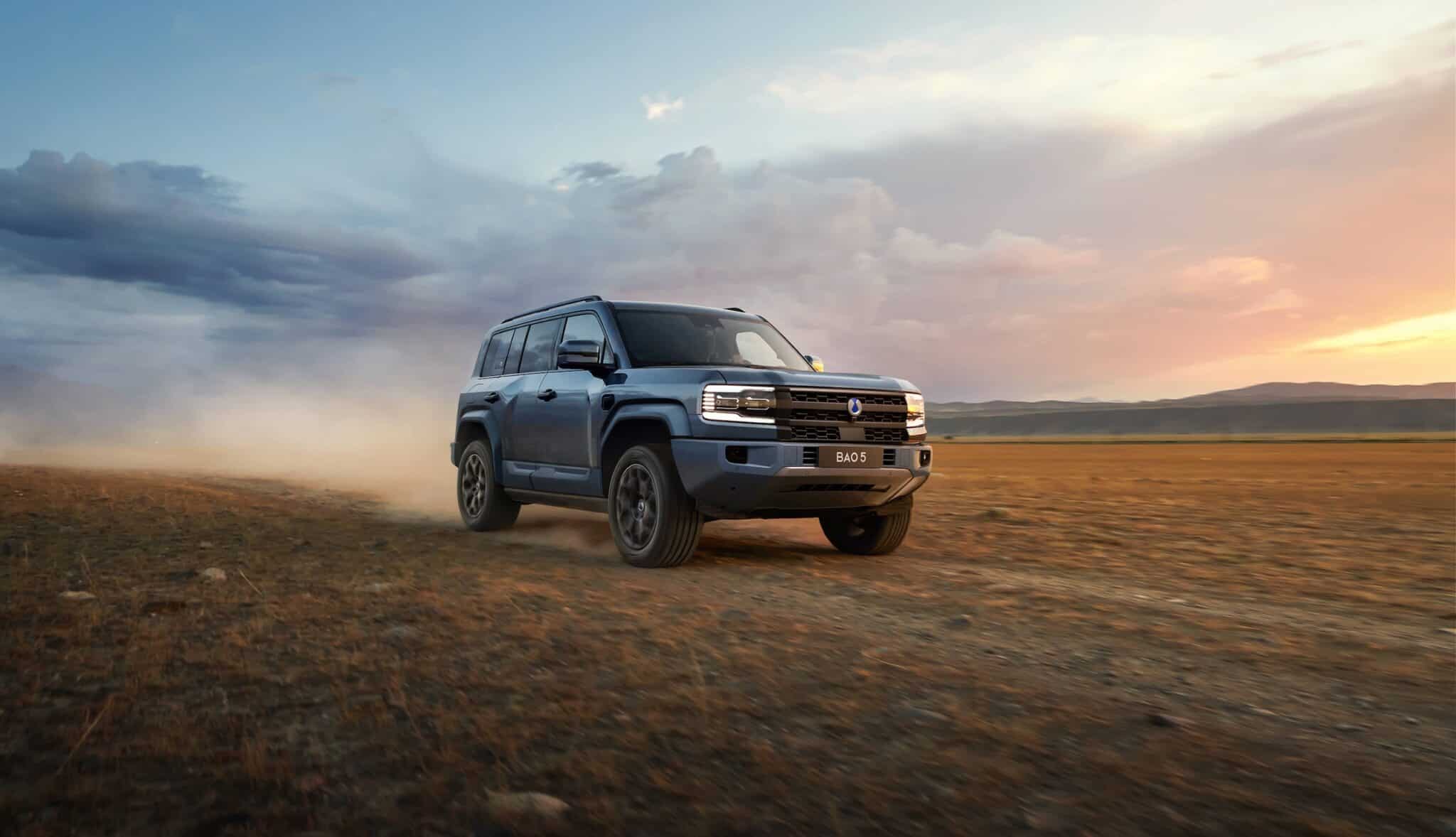 Na imagem, o SUV Denza BAO 5, o primeiro Denza todo-o-terreno vendido na Europa, divulgado pela Denza France