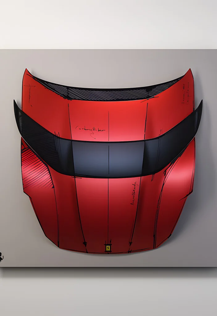 Ferrari transforma capôs do 12Cilindri e do F80 em arte de parede