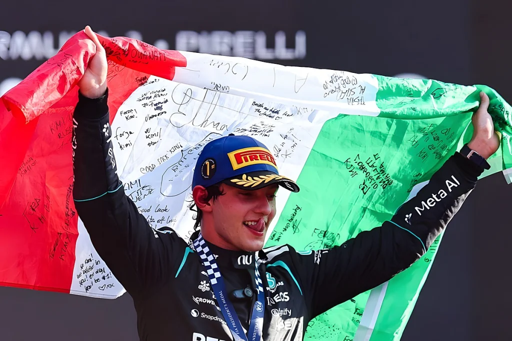 Kimi Antonelli vence batalha em Monza e é primeiro italiano a ganhar desde 1966