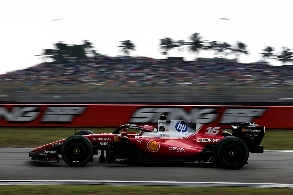 Charles Leclerc descreve como assustador o caos na formação em sepang