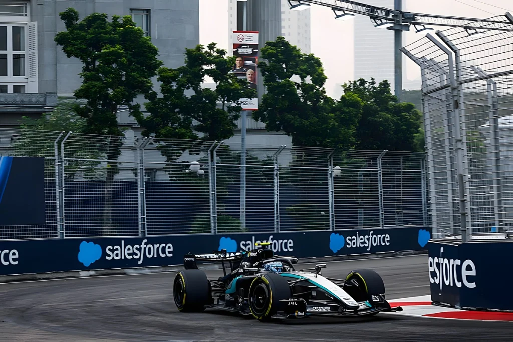 Kimi Antonelli fica longe do topo na sprint do GP de singapura