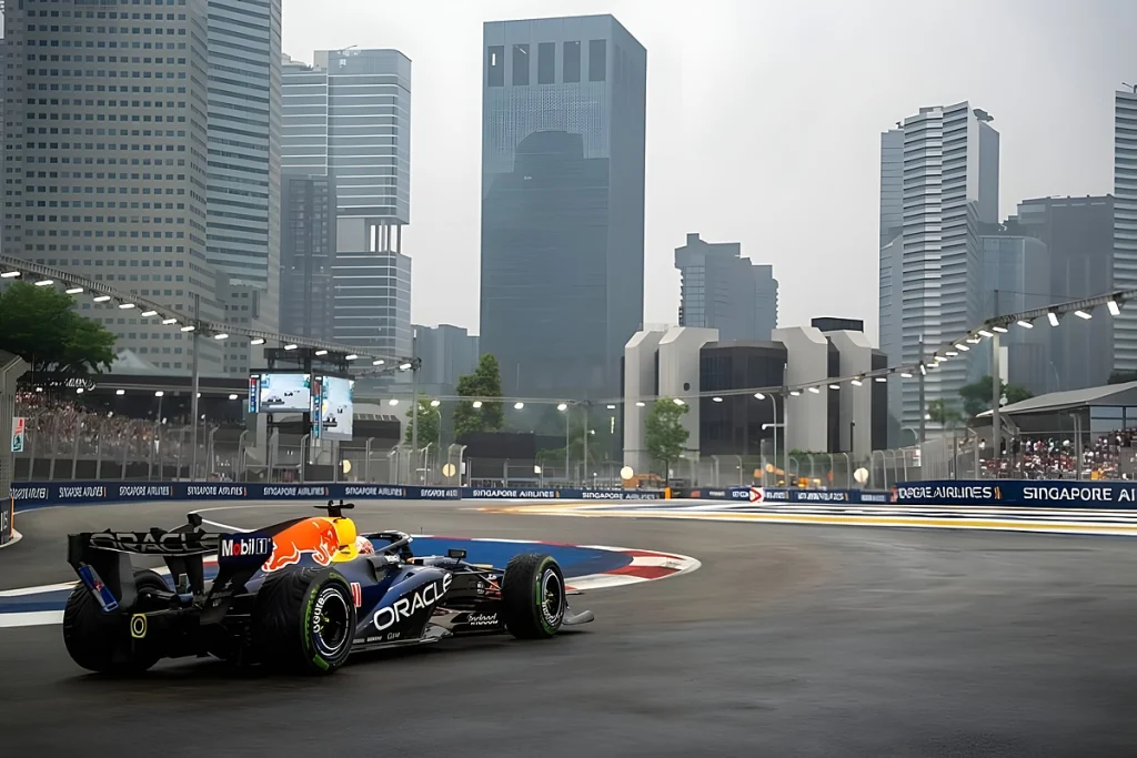 Max Verstappen assegura primeira pole no circuito de singapura com a Ferrari em perseguição