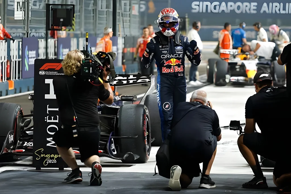 Max Verstappen parte na frente na grelha do GP de singapura 2026