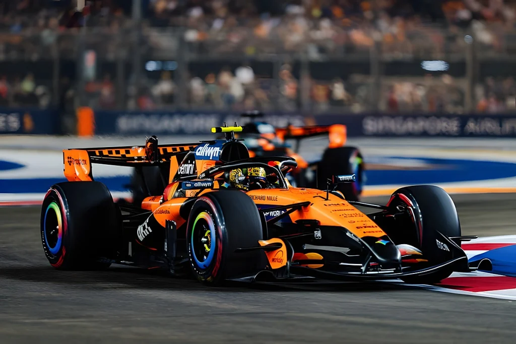 Lando Norris lamenta desfecho da luta com Lewis Hamilton no gp de singapura
