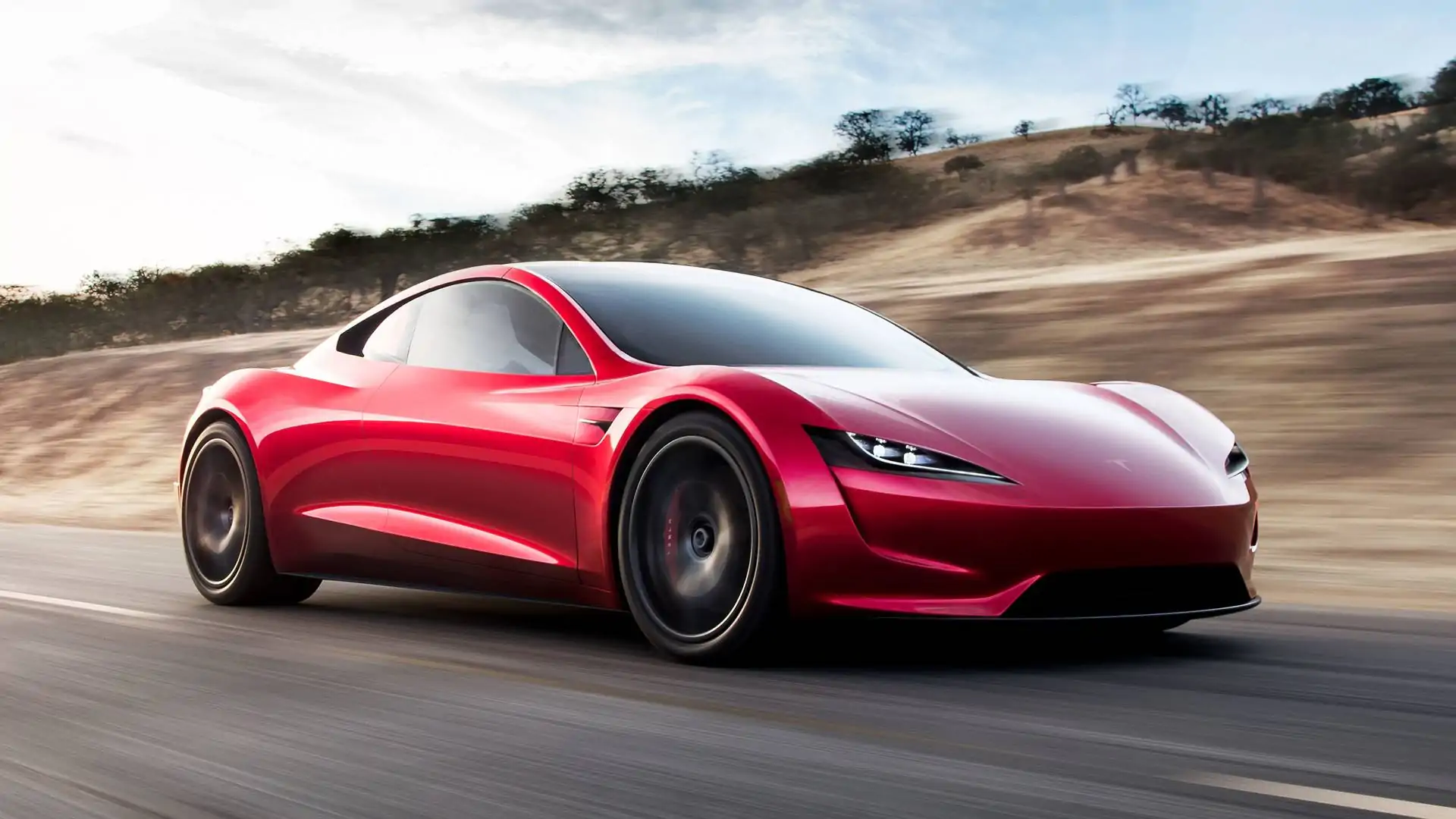 Na imagem, o Tesla Roadster, numa fotografia oficial da Tesla.