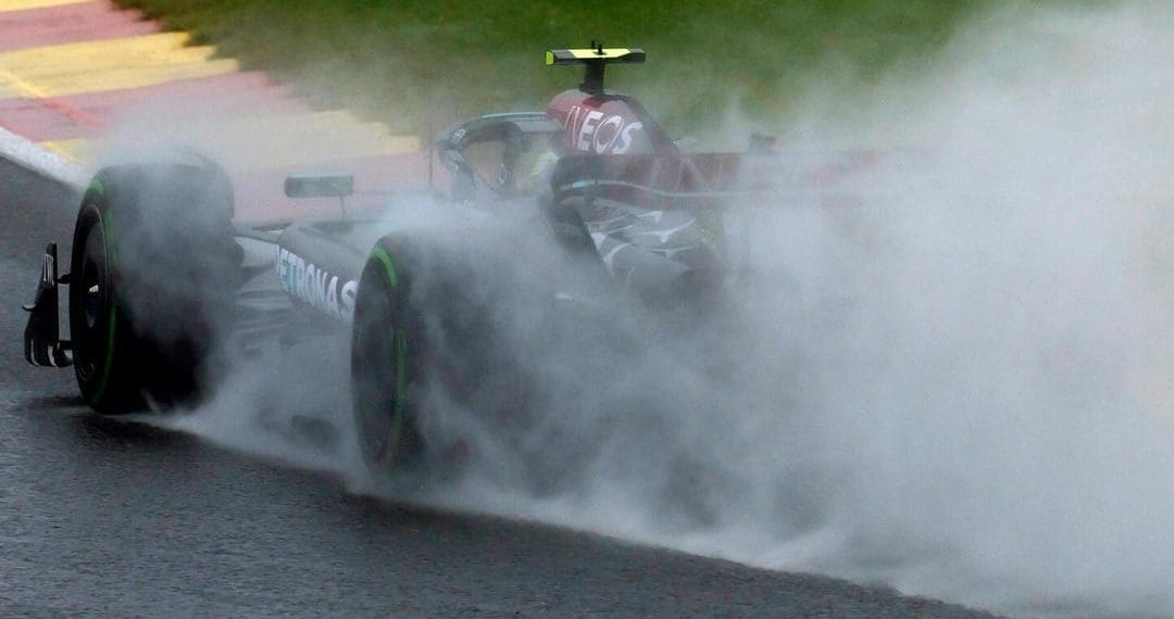 Both Mercedes cars are separated by less than 500 grams at the beginning of the Belgian Grand Prix