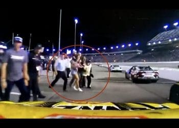 ‘SHOCKING IMAGES’ shows on video Joey Logano coming dangerously close to hitting Austin Dillon’s family and RCR crew on pit road at Richmond