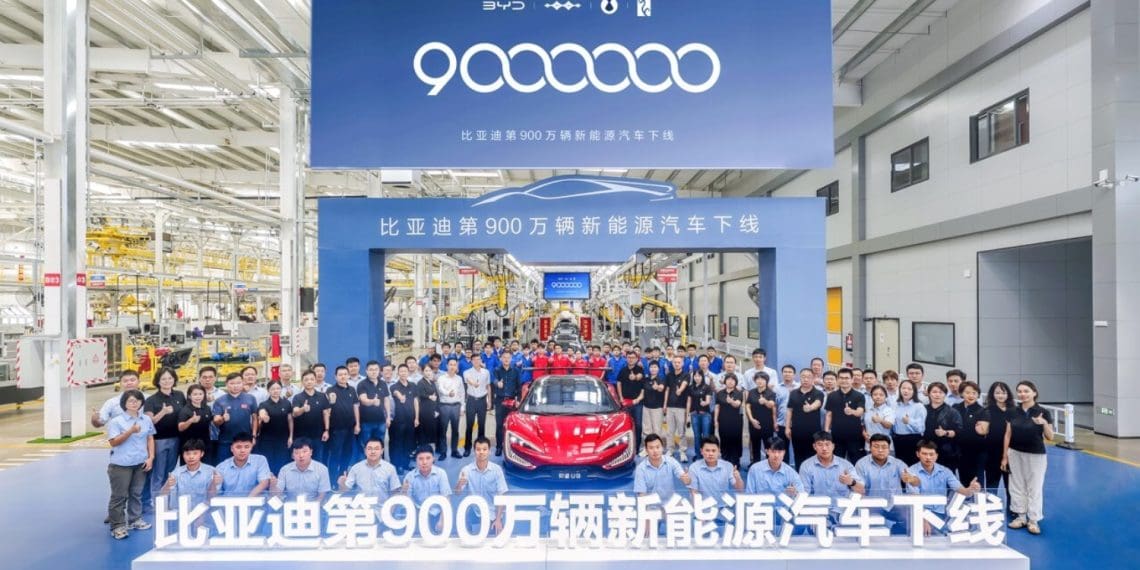 BYD já produziu 9 milhões de veículos eletrificados