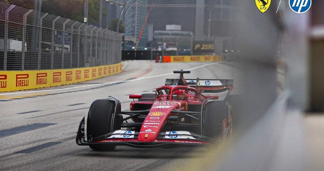 Charles Leclerc Shines in Dusty Singapore with Norris very close: Red Bull Struggles to Keep Up