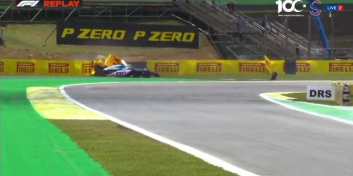 Vídeo: Aparatoso acidente de Esteban Ocon no Sprint Shooutout em São Paulo