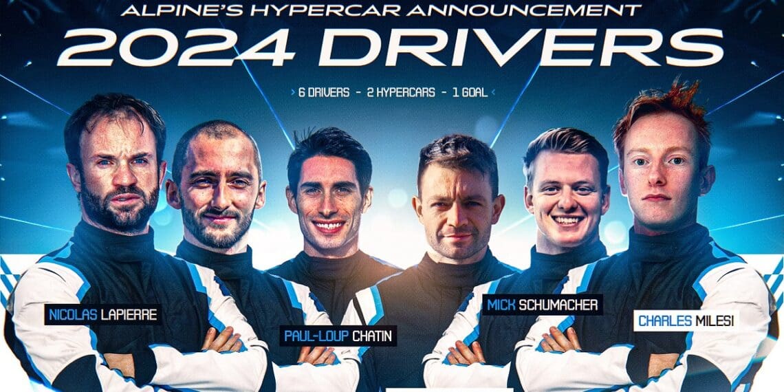 Alpine revela alinhamento para o WEC e confirma Mick Schumacher