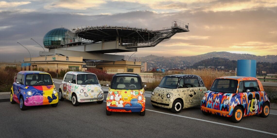 Fiat Topolino ganha versões Mickey Mouse para celebrar o centenário da Disney
