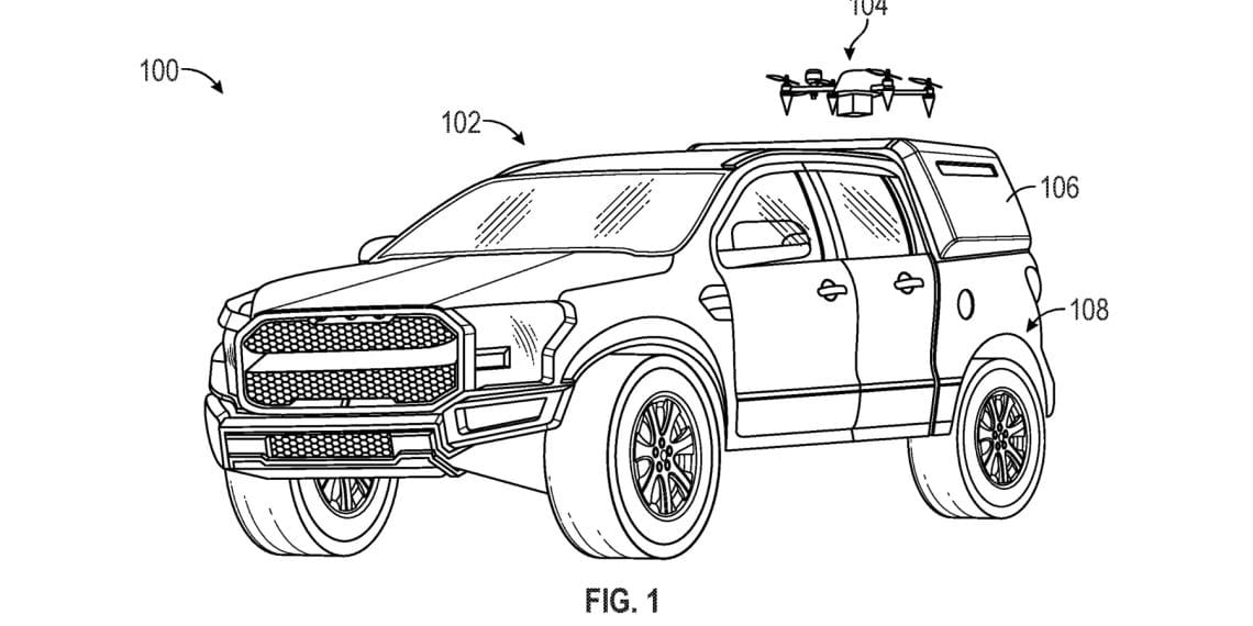 Ford Files Patent for High-Tech Vehicle-Based Security System with Drone Launch Capability