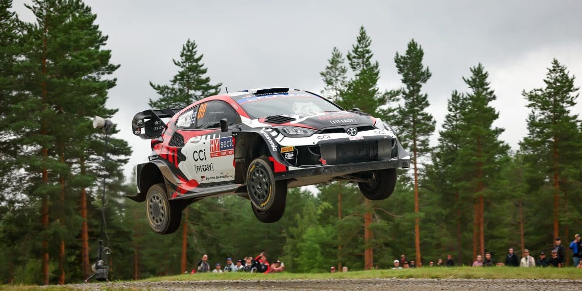 Rovanperä leads in Finland, Katsuta crashes into a tree