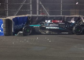 George Russell’s Mexico FP2 Cut Short After Kerb-Induced Crash Leaves Mercedes Scrambling for Repairs