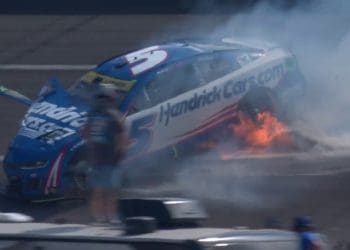 VIDEO – Kyle Larson’s Playoff Dreams Derailed by Huge Wreck in Stage One at Atlanta