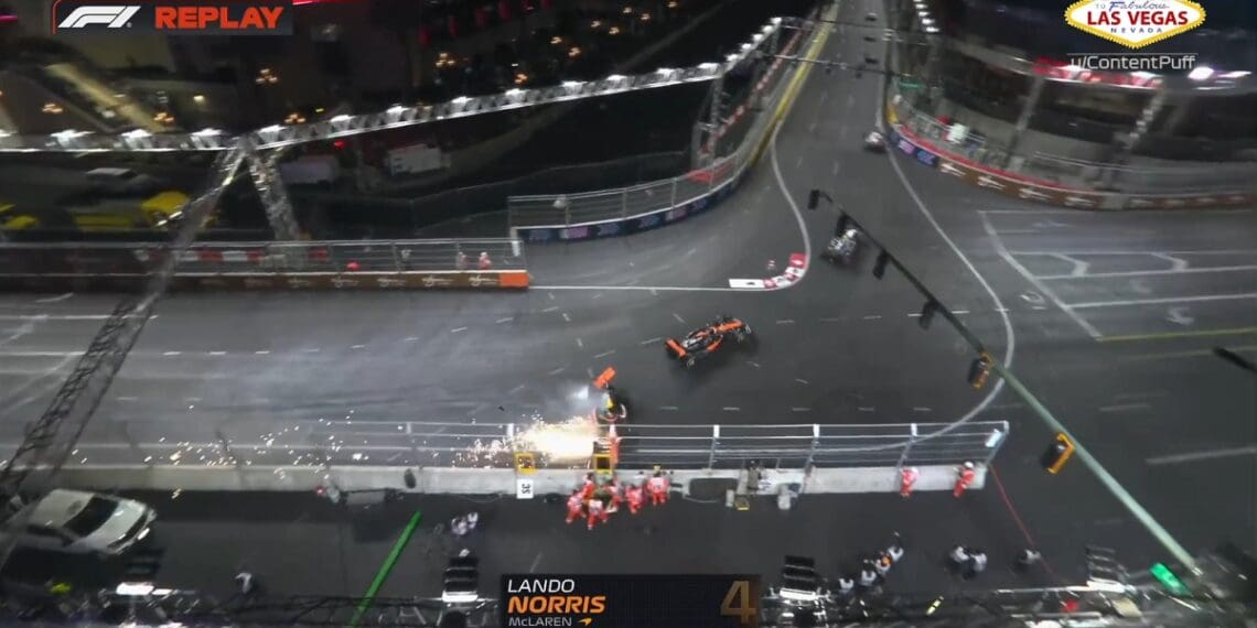 Vídeo: Lando Norris sofreu forte despiste em Las Vegas e teve de ir ao hospital
