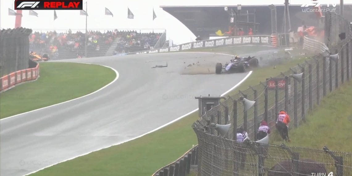 Vídeo: Forte acidente de Logan Sargeant no FP3 em Zandvoort