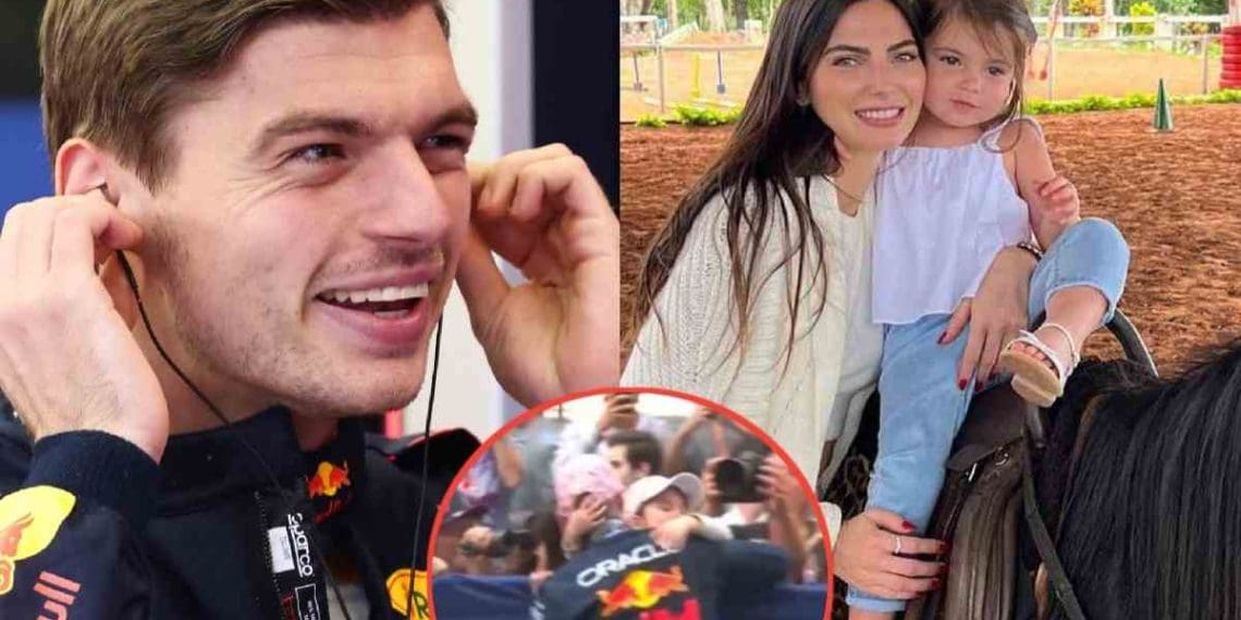 VÍDEO: Max Verstappen abraça a filha de Kelly Piquet, Penelope, após vitória incrível no Grande Prêmio do Japão.