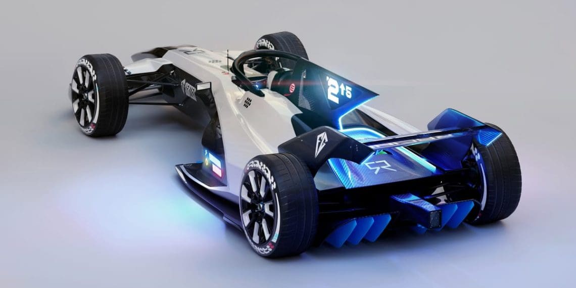 Novo carro FG-Twin revelado por Heidfeld e Gill em sua série.