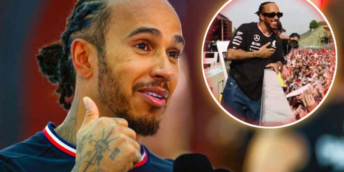 Confira: Lewis Hamilton agradece grande base de fãs em Imola antes de se juntar à Ferrari em 2025.