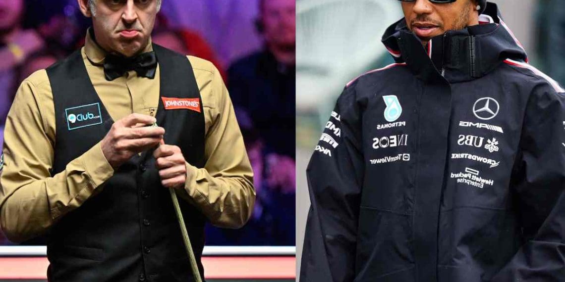 Ronnie O’Sullivan sugere que poderia competir com Lewis Hamilton no automobilismo se tivesse escolhido essa carreira.