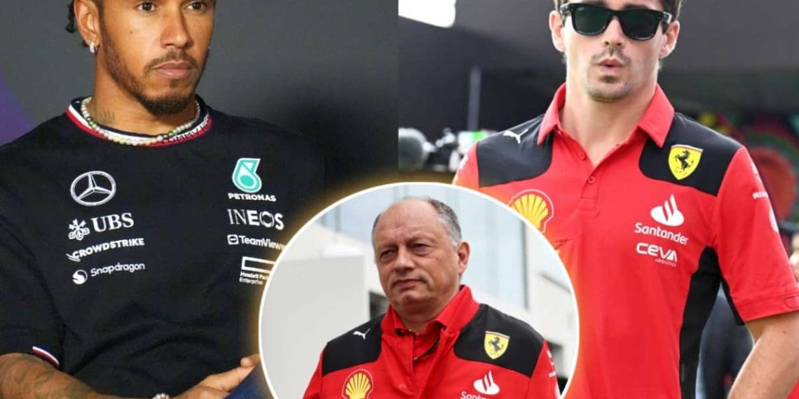 Fred Vasseur garante que não vai forçar Lewis Hamilton e Charles Leclerc a se aproximarem na Ferrari.