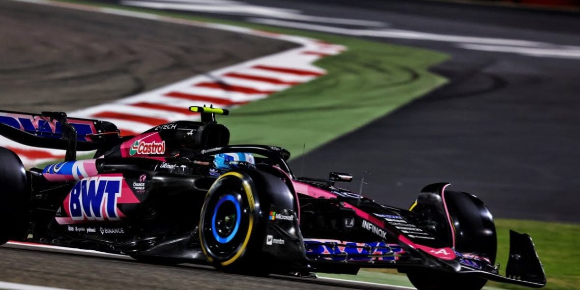 Último lugar choca a Alpine no Grande Prêmio do Bahrein de F1.