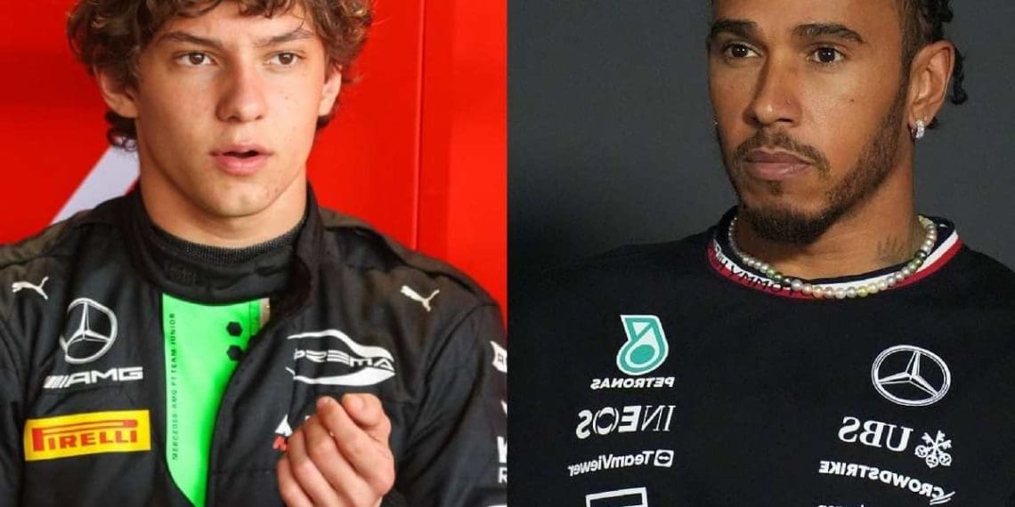Promessa de 17 anos, Kimi Antonelli se prepara para estreia na Fórmula 1 em meio a especulações sobre assumir a Mercedes de Lewis Hamilton, que está indo para a Ferrari.