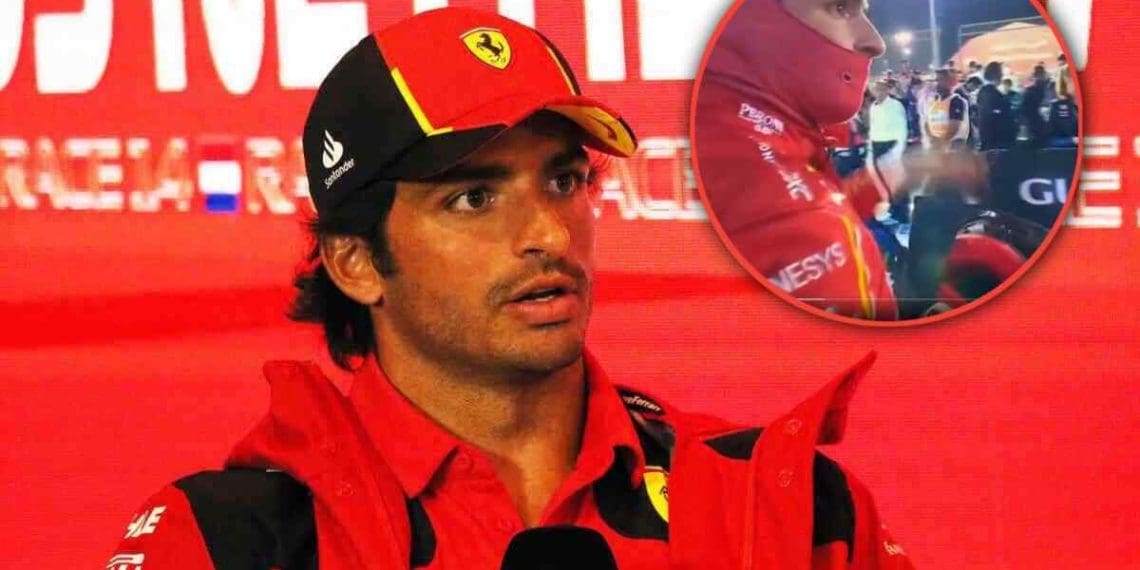 VÍDEO: Fãs chocados com Ferrari ignorando Carlos Sainz após pódio no Grande Prêmio do Bahrein