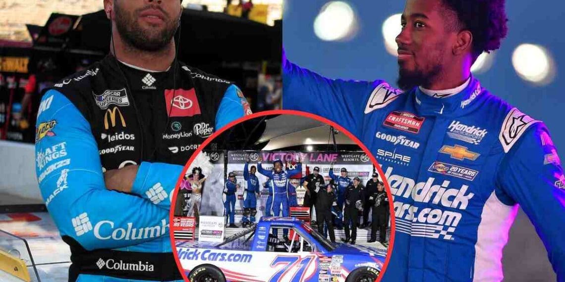 Bubba Wallace elogia vitória de Rajah Caruth na corrida de caminhões em Las Vegas como uma conquista significativa para a NASCAR.