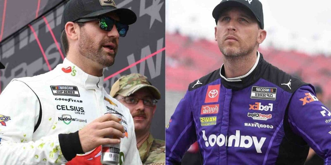 Denny Hamlin acusa Corey LaJoie de perder o jeito.