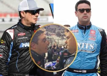 VÍDEO: “Você é melhor do que essas malditas crianças” – Timmy Hill irritado confronta Stewart Friesen após incidente em Martinsville.