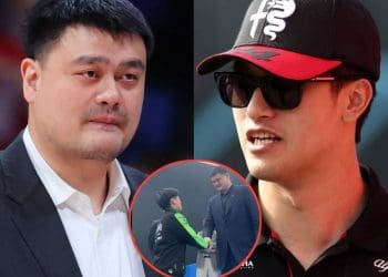 VÍDEO: Estrela da NBA Yao Ming fica alto ao lado do piloto de F1 Zhou Guanyu no Grande Prêmio da China