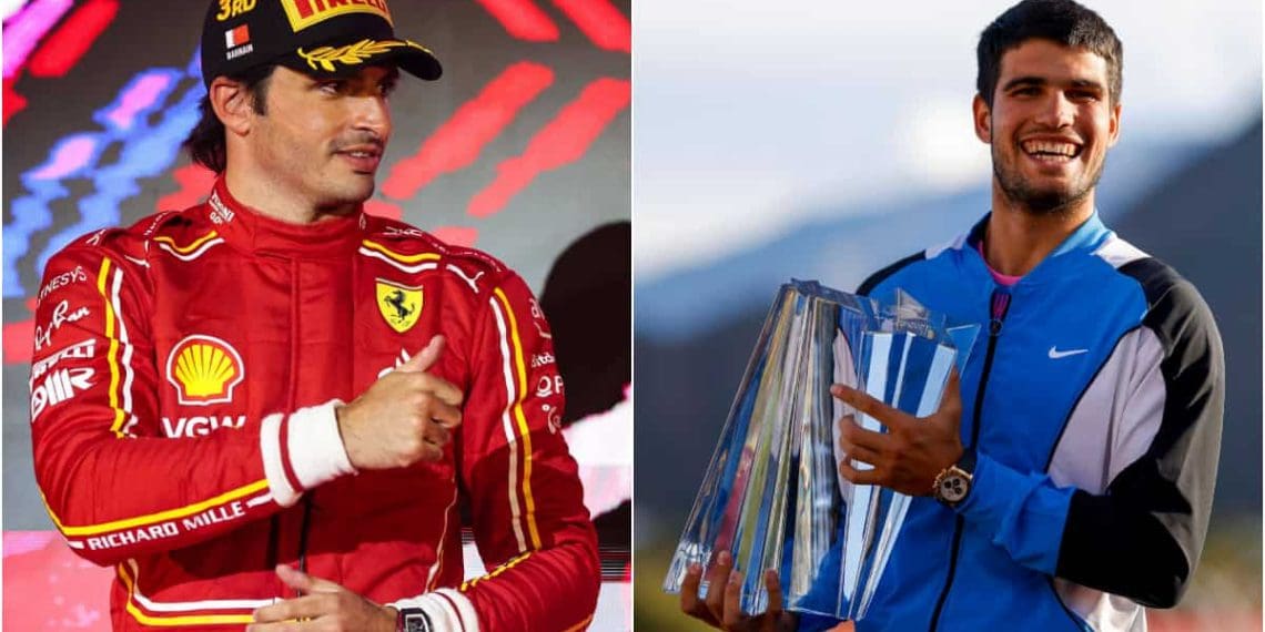 Carlos Alcaraz recebe felicitações calorosas por sua vitória em Indian Wells do astro da F1 Carlos Sainz.