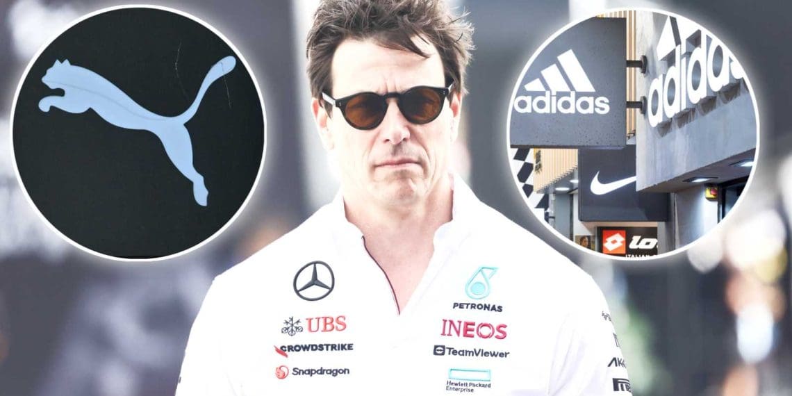 Mercedes rumores de trocar da Puma para gigante de US$ 42 bilhões de roupa esportiva.