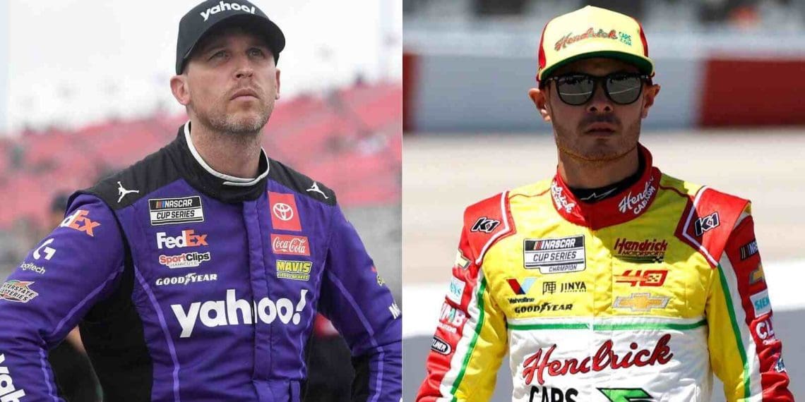 Vídeo: Kyle Larson responde à declaração de Denny Hamlin negando qualquer rivalidade entre eles.