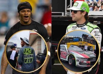 VÍDEO: Lamar Jackson, dos Ravens, foi visto na Coca Cola 600 apoiando Ryan Blaney antes de testemunhar o infeliz acidente do atual campeão da NASCAR.