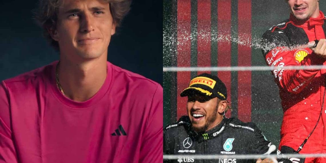 Alexander Zverev has the backing of Charles Leclerc as he playfully aims to “substitute Lewis Hamilton” for Mercedes in 2024.