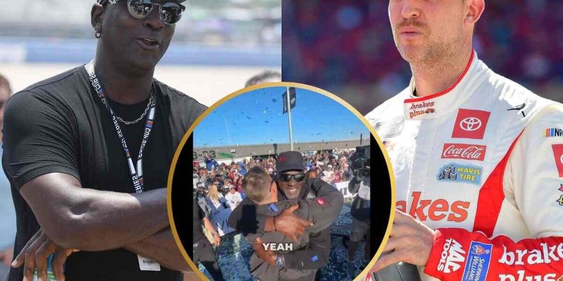 VÍDEO: Denny Hamlin celebra com Michael Jordan após vitória em Talladega