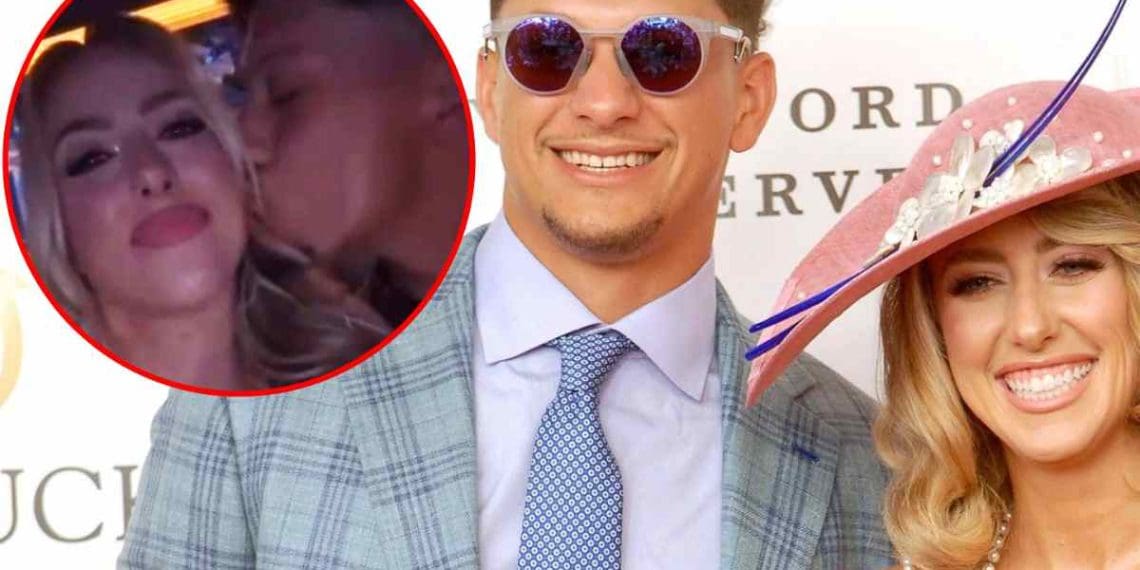 Brittany Mahomes arrasa em vestido prateado brilhante em encontro romântico com o marido Patrick Mahomes após a qualificação do Grande Prêmio de Miami.