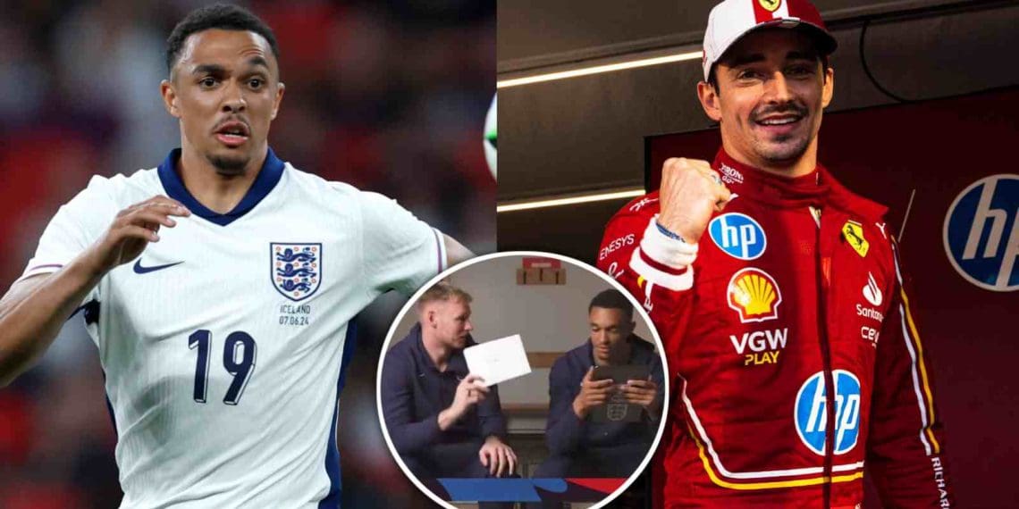 Futebolista inglês Trent Alexander-Arnold escolhe Charles Leclerc como seu piloto de Fórmula 1 favorito.