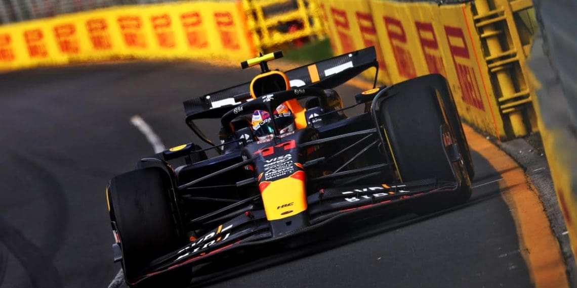 Perez penalizado com queda de três posições por obstruir durante classificação australiana.