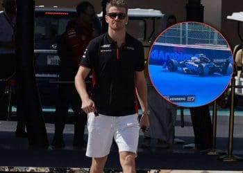 VÍDEO: Carro da Haas de Nico Hulkenberg para de funcionar no treino classificatório do Grande Prêmio da Arábia Saudita devido a perda de potência.